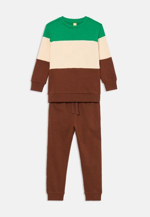 TRACKSUIT UNISEX SET - Sweater - green/brown/beige
