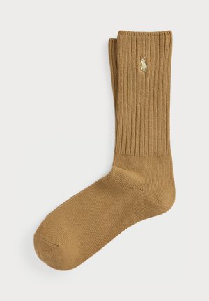 SIGNATURE PONY COTTON-BLEND CREW SOCKS - Sokken - camel