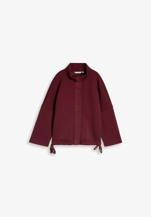 TOM TAILOR, TOM TAILOR STRICK & SWEATSHIRTS BOXY FIT SCUBA SWEATJACKE MIT TASCHEN - Lichte jas - preppy plum