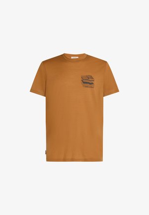 icebreaker, M MER 150 TECH LITE SS TEE EVOLVING LAY - T-Shirt print - trail