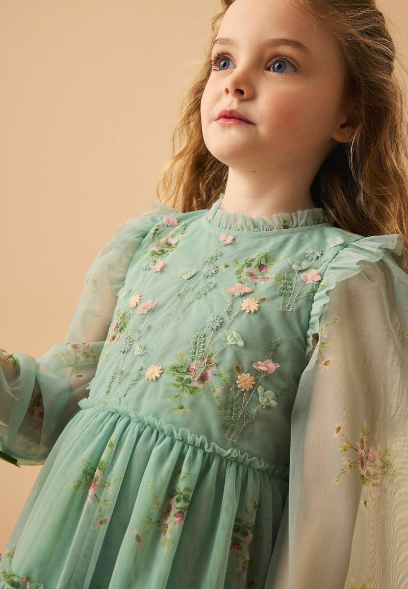 laura ashley green dress Kentucky Derby x Laura Ashley by Brianna Cannon Green Horse Race Caftan x Small main image 0