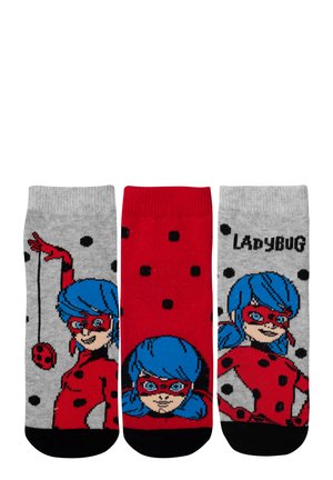 Miraculous 3ER PACK MIRACULOUS LADYBUG - Socks - rot grau