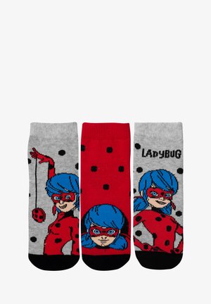 Miraculous 3ER PACK MIRACULOUS LADYBUG - Socks - rot grau