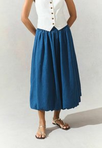 Next - Pleated skirt - mid blue Thumbnail Image 1