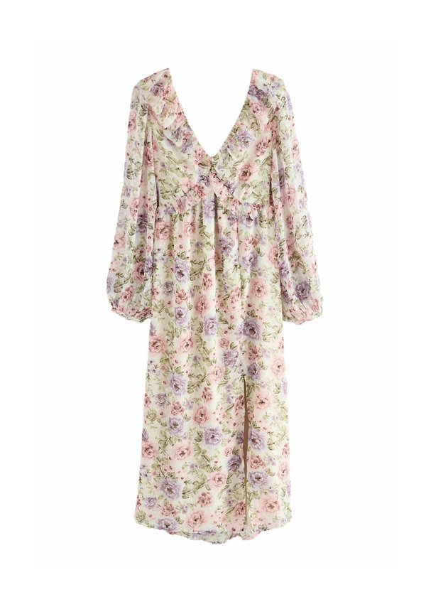 REGULAR FIT LONG SLEEVE FLORAL - Maxikleid