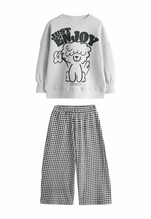 REGULAR FIT WIDE LEG SET  . - Melegítőfelső - grey gingham dog
