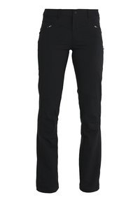 Pantalon extérieur noir en matériau léger et extensible. Doté de poches zippées et d'un design élancé et fuselé pour une meilleure mobilité.
