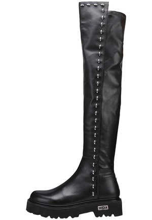 Stivali Sopra Il Ginocchio Nine West Andone - Donna, Nero, Tacco 2.2 Cm | Eleganti E Alla Moda