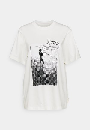 ROUND NECK SHORT SLEEVE - Print T-shirt - paper white