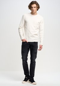 Big Star TERRY TAPERED - Slim fit -farkut - graphite