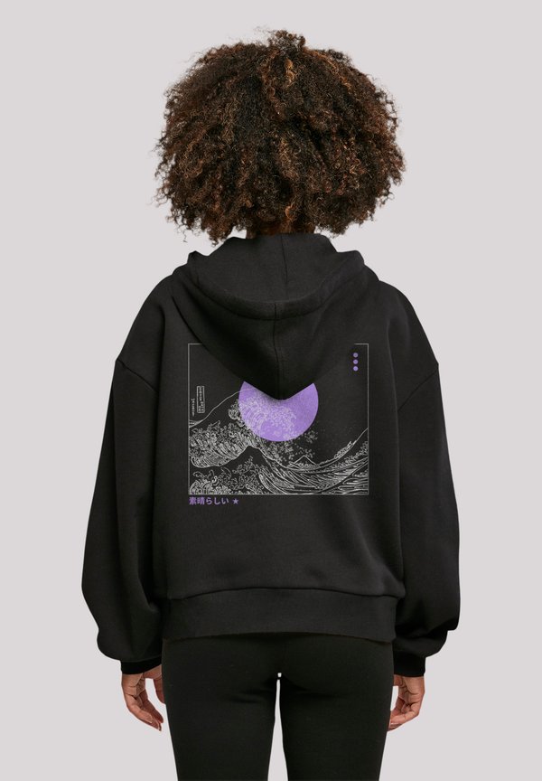 KANAGAWA WELLE - Kapuzenpullover - schwarz