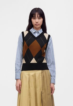 GANT, V NECK - Waistcoat - evening blue