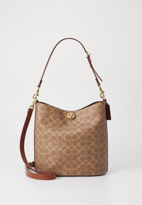 SIGNATURE WILLOW BUCKET BAG - Handbag - tan caramel