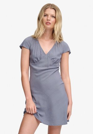 Superdry & Co, SUPERDRY PRINTED SWEETHEART SHORT SLEEVE MINI DRESS.. - Robe de jour - blue polka dot