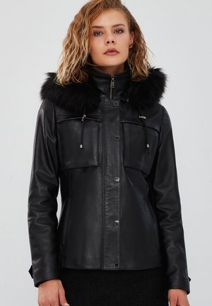Derimod Leather jacket - black