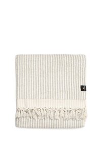 STRIPED - Strandtuch - grey