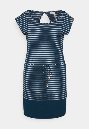 SOHO STRIPE - Žerzejové šaty - navy