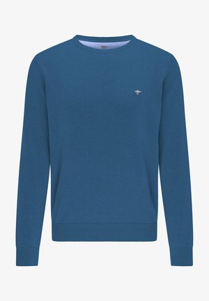 Fynch-Hatton SFPK210 BASIC mit Rundhalsausschnitt - Strickpullover - azure