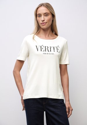 MIT WORDING - T-shirts print - weiß