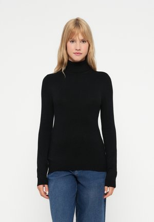 Vero Moda VMGLORY ROLLNECK  - Stickad tröja - black