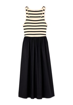 Oltre, VESTITO SENZA MANICHE COMBINATO - Freizeitkleid - nero