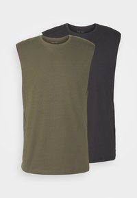 2 PACK - Top - black/khaki
