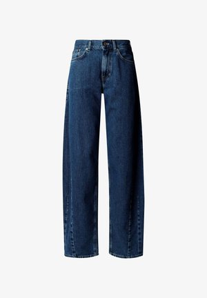 Pepe Jeans, BOW MW BALLOON DARK STONEWASH - Loose Jeans - blue rigid denim