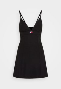 Tommy Jeans BADGE  - Žerzejové šaty - black
