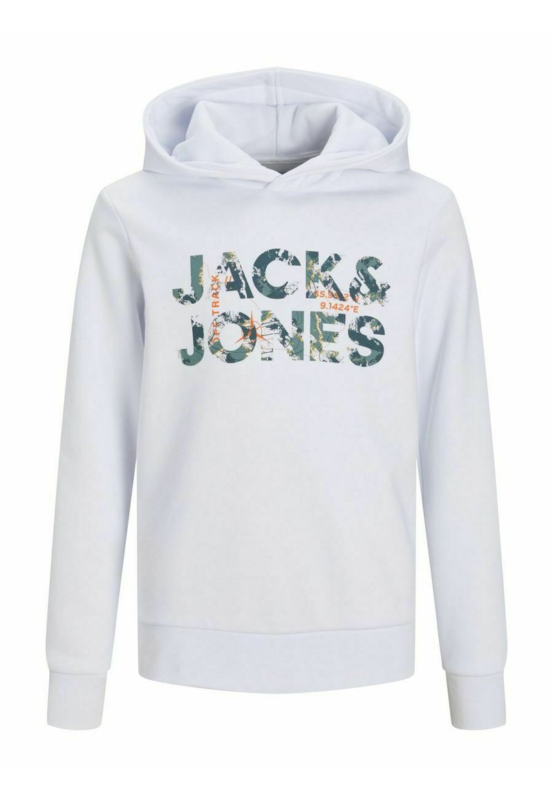JACK&JONES JUNIOR JCOMOUNTAIN Logo Sweat Crew Neck SN Jnr, Maglia di Tuta Bambino, Lapis Blue/Print:Black/Blue Frog/White