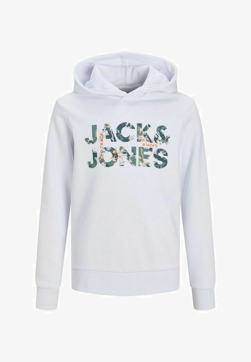 JACK&JONES JUNIOR JCOMOUNTAIN Logo Sweat Crew Neck SN Jnr, Maglia di Tuta Bambino, Lapis Blue/Print:Black/Blue Frog/White JACK&JONES JUNIOR JCOMOUNTAIN Logo Sweat Crew Neck SN Jnr, Maglia di Tuta Bambino, Lapis Blue/Print:Black/Blue Frog/White