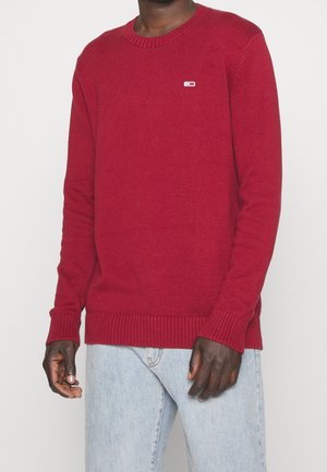 Stickad tröja - bordeaux