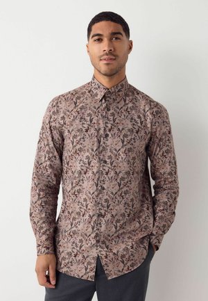 REGULAR FIT LONG SLEEVE - Camicia - neutral brown floral
