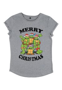 Henry Tiger TEENAGE MUTANT NINJA TURTLES GROUP CHRISTMAS - T-shirts print - melange grey