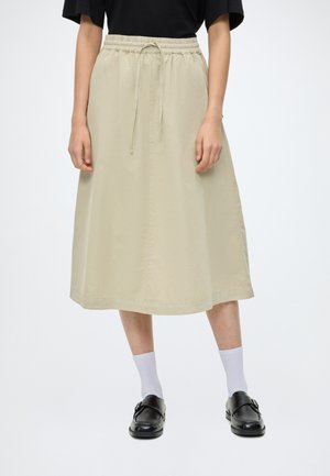Mads Nørgaard DYED WEAVE LUNI SKIRT - Jupe trapèze - plaza taupe