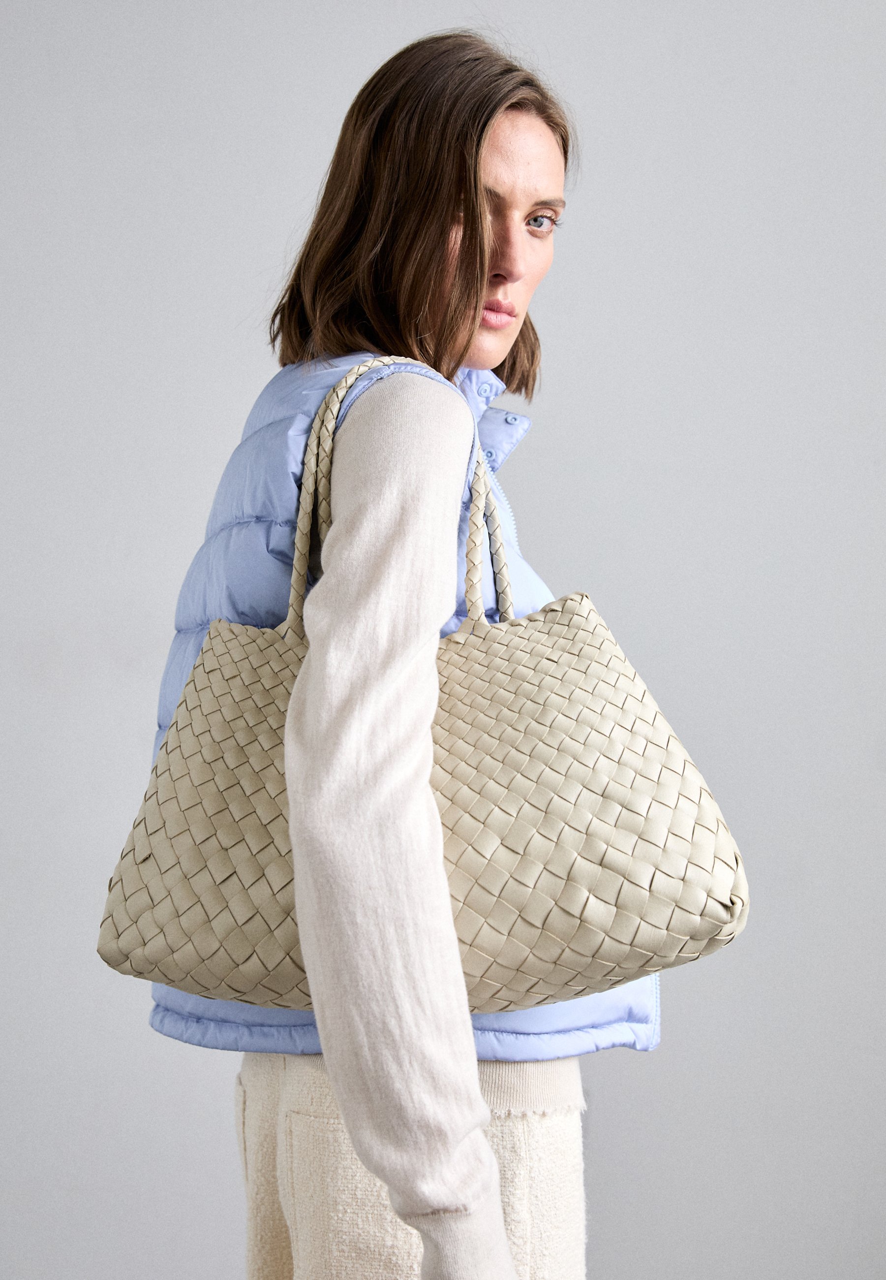 DRAGON DIFFUSION SANTA CROCE BIG - Borsa a mano - pearl/avorio