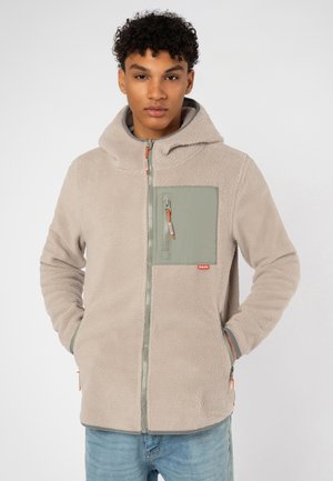 TEDDY MIT KAPUZE - Fleecejacke - light-beige