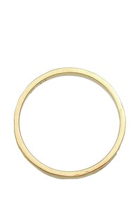 Anillo de oro con una banda redonda y lisa, de superficie ligeramente texturizada y diseño esbelto, con un ancho aproximado de 2 mm.