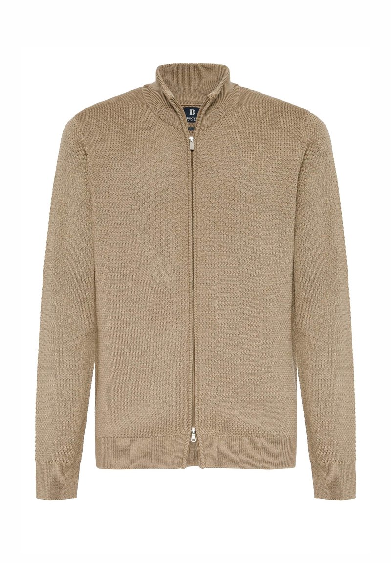 Boggi Milano FULL ZIP - Chaqueta de punto - taupe/marrón topo - Zalando.es