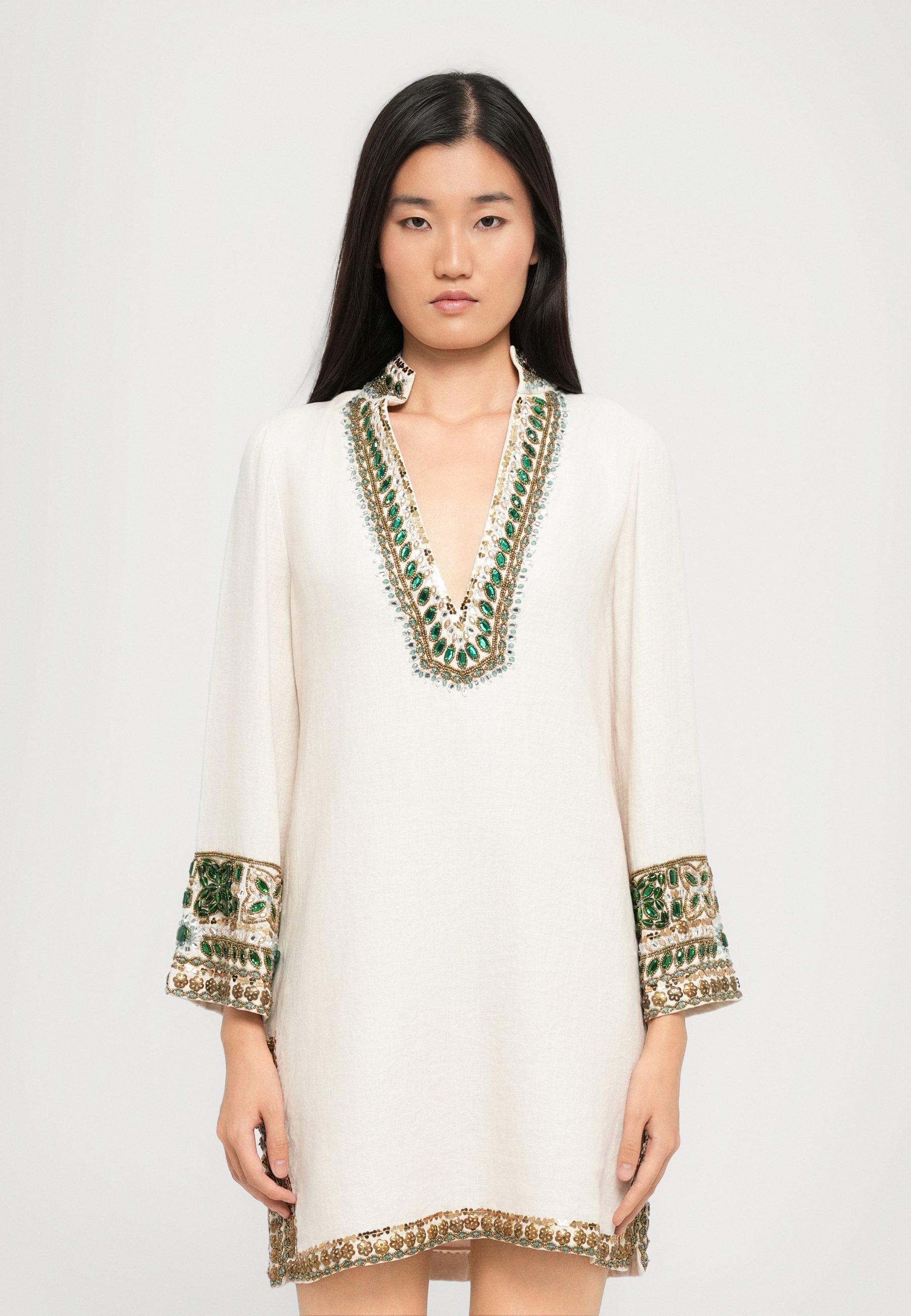 sachin and babi light blue dress Christian Dior Embroidered Shirt Dress in Blue Cotton Denim — UFO No More main image 0