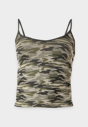 BDG Urban Outfitters, CAMO RIBBED CAMI - Top - green