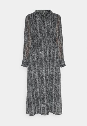 ONLY, ONLALLIE MIDI DRESS  - Freizeitkleid - black aop/sannie snake
