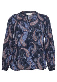 Unselected, dark blue paisley