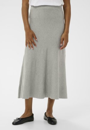 KAMALINA KNIT SKIRT NO - sukňa v tvare A - grey melange