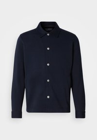 OVERSHIRT METAL BUTTONS SIDESEAM POCKETS - Užtrauktuku užsegamas treningas - dark navy