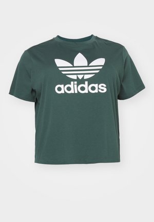 adidas Originals TEE BOXY - Μπλουζάκι με στάμπα - mineral green