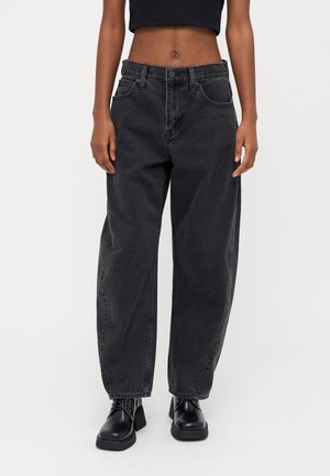 GAP Petite LONG CARTELLI - Avar lõikega teksad - black