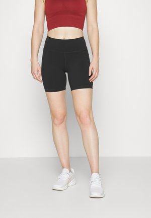 POWER BIKER SHORTS - Tights - black