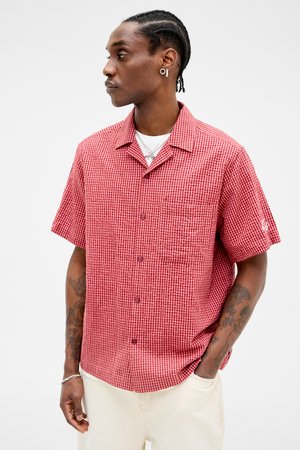 CHECK SEERSUCKER SHIRT - Hemd - red
