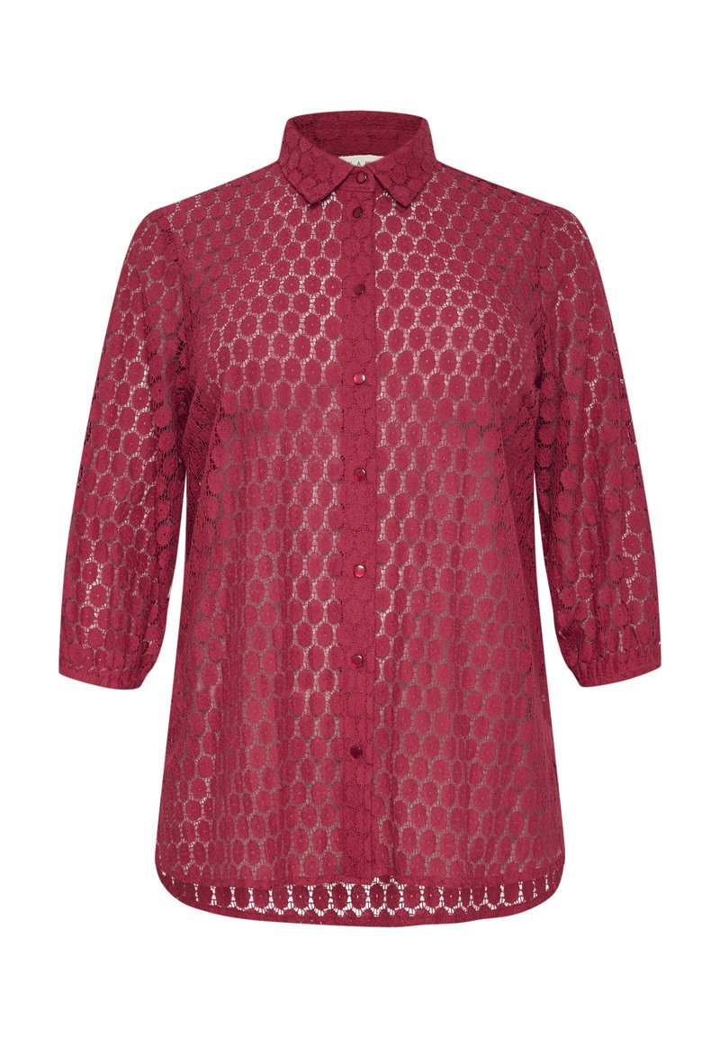 Kaffe Curve Overhemdblouse rood Kaffe Curve Overhemdblouse rood