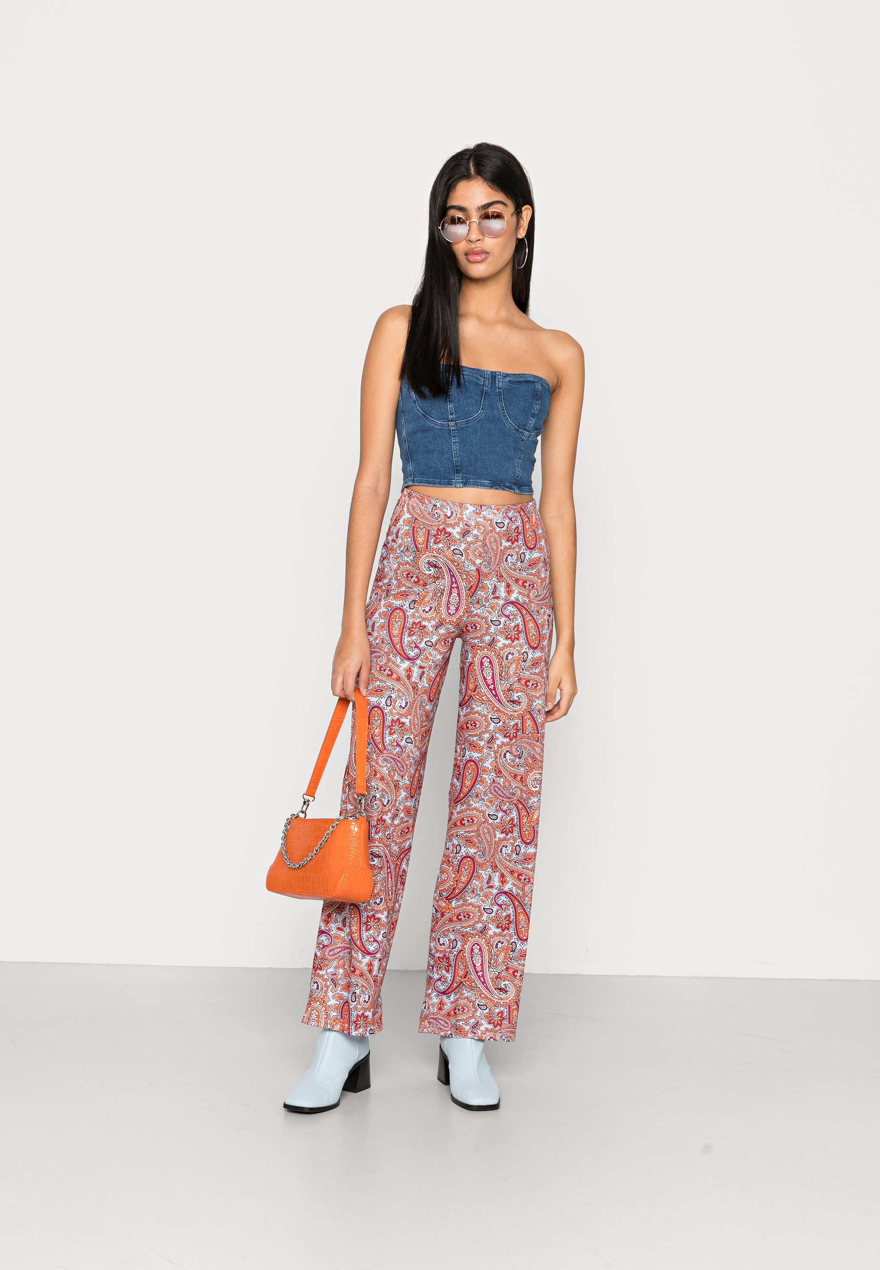 Missguided PAISLEY WIDE LEG TROUSER 